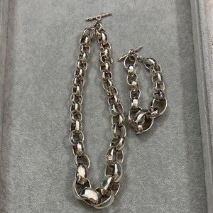 Ippolita hammered Sterling silver set with 18K